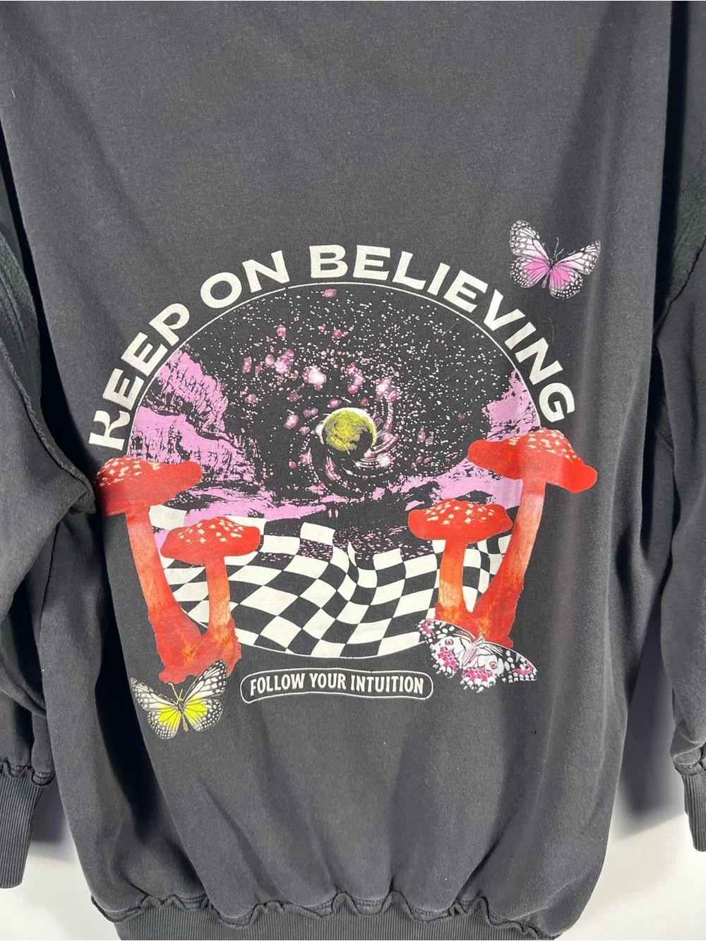 Urban Outfitters Nate Keep On Believing Oversized Sweatshirt Sz Small